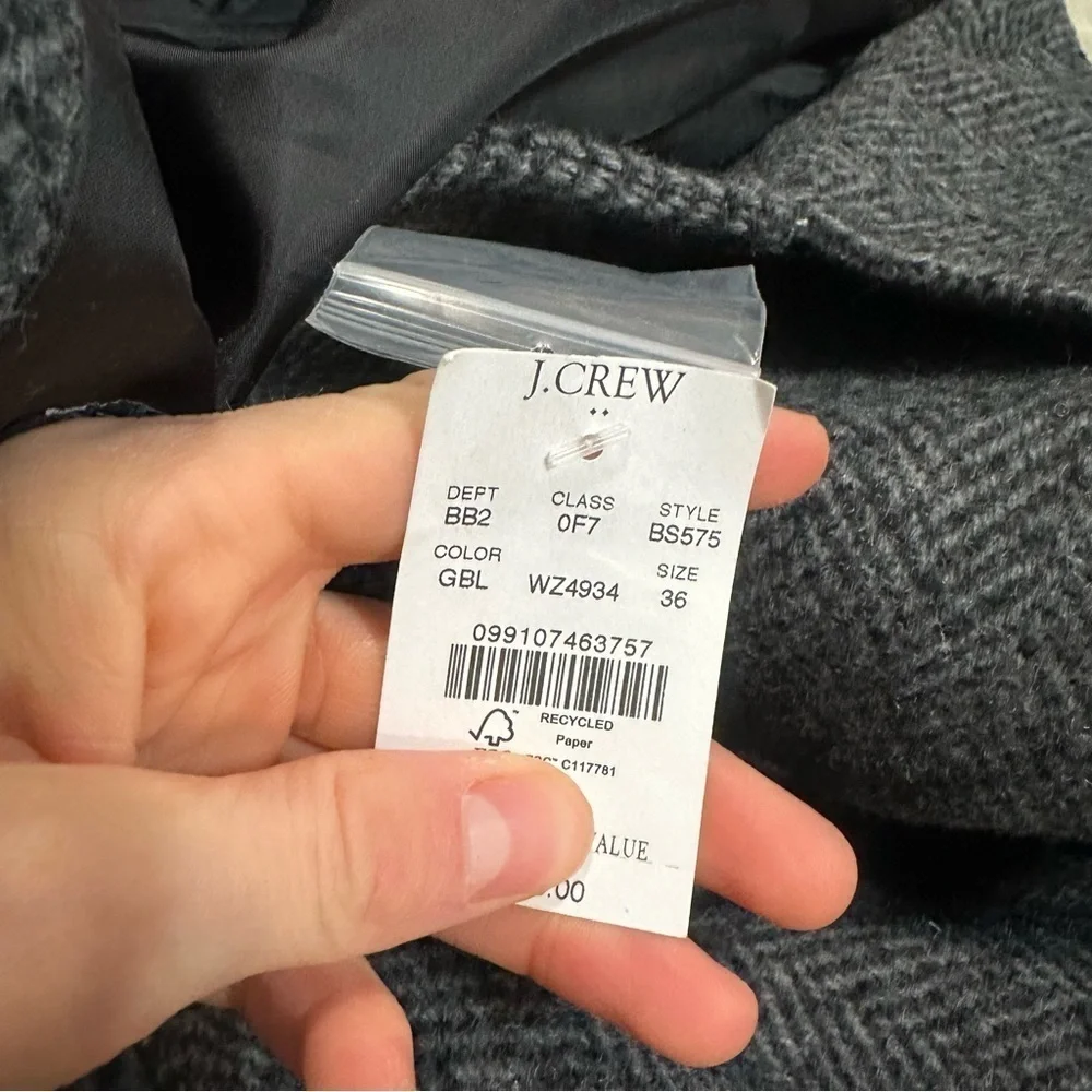 J crew Thompson car coat in herringbone